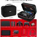 Ivoler Carrying Storage All in One Case for Nintendo Switch 2 (2025),Portable Travel All Protective Hard Messenger Bag Soft Lining 20 Games for Switch 2 Console Pro Controller Accessories Black