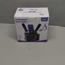 Karaoke Machine,Portable Bluetooth Speaker with 2 Wireless Microphone for Adults & Kids with LED Lights, Karaoke Microphone with PA System Supports USB/TF/AUX,Gift for Party (Black)