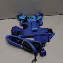 PUPTECK Escape Proof Dog Harness and Leash Set Upgraded No Pull Reflective Dog Vest with Lift Handle, Easy Control Pet Harness, Blue, M