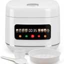 Digital Rice Cooker, 8-Cup Uncooked/16-Cup Cooked Capacity, Touch Screen with 8 Cooking Programs, Auto Keep Warm, 24-Hour Delay Timer, Non-Stick Inner Pot & Steamer Basket for White/Brown Rice, Quinoa, Oatmeal, Porridge, Soup