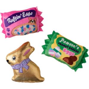 2 x Fringe Studio Plush Dog Toy, 3 Pieces Set, Egg-STRA Sweets, Petshop Collection (662100)