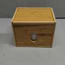 Disposable Face Towel Holder Bamboo Storage Box with 60 XL Towels, Cotton Balls Holders, Facial Towels Container Box with Drawer, Towel XL Organizer for Bathroom, Makeup Remover Dry Wipes Washcloths