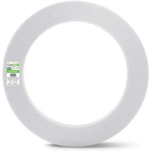 FloraCraft CraftFM Wreath 2 Inch x 17.7 Inch White