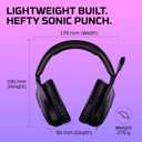 HyperX Cloud Stinger 2 Gaming Headset, DTS Headphone:X Spatial Audio, Lightweight Over-Ear Headset with mic, Swivel-to-Mute Function, 50mm Drivers, PC Compatible, Black