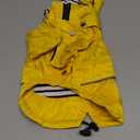 Morezi Dog Zip Up Raincoat with Reflective Buttons, Rain/Water Resistant, Adjustable Drawstring, Removable Hood, Raincoats with Legs 8lbs to 80lbs - Yellow - XS