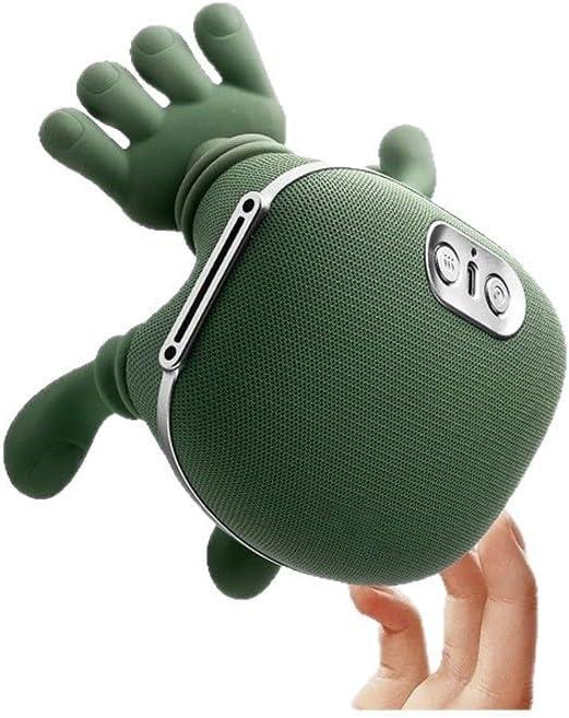 Bionic Heated Massager, Portable Shiatsu Neck and Back Massager, Electric Deep Tissue 4D Kneading Massage, Simulated Human Hand Design for Pain Relief and Muscle Relax (Textile Green)