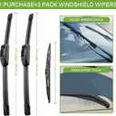 PARRATI Windshield Wipers for Chevrolet Trailblazer GMC Envoy 2002-2006,Tahoe/Yukon 2000-2006,22"+22" Front and 16" Rear,OEM Replacement Wiper Blades,Quiet & Streak-Free(Set of 3)