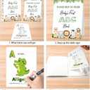 Baby's First ABC Book Baby Shower Activity Keepsake Game, Safari Jungle ABC Coloring Baby Shower Guest Book, Baby's First Alphabet Coloring Book, Alphabet A to Z Coloring Pages