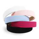 Wisecy Headbands for Women Non Slip Trendy Headbands for Women's Hair 1 inch Wide Cute Head Bands for Girls, Elastic Hair Bands for Women's Fashion Accessories (5Pcs) (Black, blue, rose red, pink, white)