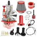 HIAORS PWK 24mm Carburetor Throttle Assembly for Predator 212cc 196cc 224cc Coleman CT200U BT200X Mini Bike Baja Warrior Massimo MB200 KT196 Go Kart GX160 GX200 6.5HP Clone Engine Performance Parts