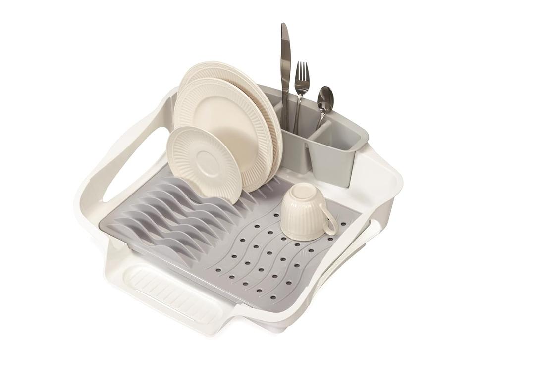 CreativeWare, Grey/White Ultimate Dish Rack