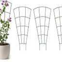Thealyn 56" Tall Metal Plant Trellis, Climbing Plant Support, 4 Pack, Green