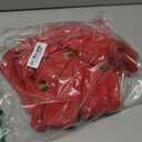 SOLY HUX Women's Elegant Wrap V Neck Mini Sweater Dress Long Sleeve Button Bodycon Ribbed Knit Dresses Pure Red Large