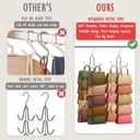 Purse Organizer for Closet, Upgraded Purse Hanger with 10 Big Hooks, 360 Degree Rotation for Better Organizer&Display, Collapsible Space Saving Hangers Rack for Handbag, Belt, Scarve, Tie (Silver)