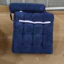 MAXYOYO Folding Sofa Bed, Convertible Sleeper Chair with Pillow Foldable Matress with Back Support, Portable Fold Out Chair Bed Comfy Floor Sofa Lounge for Living Room Bedroom, Navy, Single