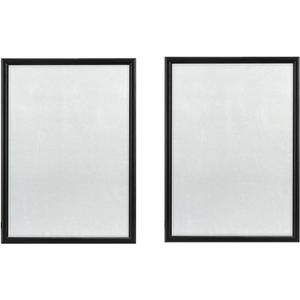2 Pack Aluminum Snap Frame Poster/Picture Frames 8.5 x 11 Inches,Front Load Easy Open (Black)