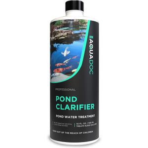 AquaDoc Pond Water Clarifier 32oz  Enzyme-Based Treatment for Koi and Fish Ponds  Helps Clear Cloudy Water and Reduce Sludge