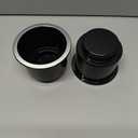 NTNEV 2PCS Insert Car Cup Holder, Recessed Drop in Plastic Cup Drink Can Holder, Elegant Chrome, Universal Automobile Interior Products, for Most Cars, Trucks, SUVs (Black)