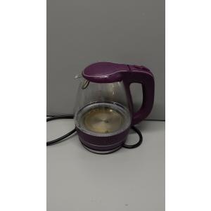 OVENTE Electric Kettle, 1.5L Borosilicate Glass Countertop Water Heater and Boiler for Coffee or Tea, BPA-Free, Auto Shut-Off, Boil-Dry Protection, Removable and Washable Spout Filter, Purple KG83P
