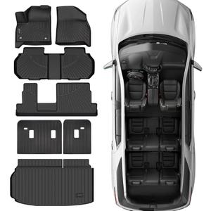 Floor Mats Fit for 2024 2025 2026 Chevrolet Traverse 8 Seats (Bench Seats), 3 Row Floor Mats & Backrest mats & Trunk mat for Chevy Traverse Accessories
