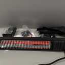 Ceiling Electric Outdoor Heater Wifi Control Wall-Mounted Hanging Patio 1500W Infrared 9 Heat Levels, 24H Timers, Carbon Fiber Tube Heating Wall Heater for Gazebo, Balcony (Clear Quartz Glass)