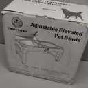 Elevated Dog Bowls for Large Dogs 5 Adjustable Heights 7.5"-15.4", 2 X-Large 10 Stainless Steel Bowls, Heavy Duty Raised Dog Bowl Stand Foldable Pet Feeder for Dogs Shoulder Height Over 15, Black