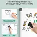 Magnetic White Board 24" x 18" for Wall, Dry Erase Board for Home Office, School, Study Room – Silver Aluminum Frame, 2 Markers, 4 Magnets, Eraser Included