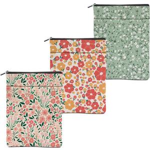 3Pcs Flower Botanic Book Sleeve Book Accessories Book Cover Book Protector Christmas Birthday Boss Day Book Lovers Gifts Bookish Book Club Gifts for Readers Women Librarian Book Lover Aunt (Color 0291)