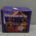 Juegoal Christmas Inflatables Outdoor Decorations, 12FT Long Inflatable Xmas Santa Claus, Lighted Blow Up Giant Lying Santa with Built in LED Lights, Light Up Holiday Winter Lawn Yard Garden Decor