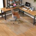 Office Chair Mat for Hardwood Floor, 48" X 60" Desk Chair Mat for Hard Floors, PVC Clear Floor Protector for Home and Office Floor Mat - Can't be Used on Carpet