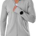 Locachy Men's Lightweight Quick Dry Athletic Jacket Full Zip Stand Collar Running Workout Performance Shirt, M