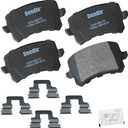 Bendix Priority1 CFM1108K2 Semi-Metallic Rear Brake Pads for Select Models Volkswagen Bora, CC, Eos, Golf, Golf City, R, GTI, Jetta, Passat, Passat R32, Rabbit, Tiguan, Tiguan Limited