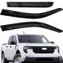 AUXKO Rain Guards for 2022-2026 Ford Maverick XL XLT Lariat, Window Vent Visors Accessory - Tape-On Rain Guard Window Visor, Easy Install Car Side Window Wind Deflectors & Visors Smoke for Ford Black