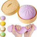 2PCS, Soft Squeeze Dumpling Stress Ball Comes with Small One in Any Color, Fidget Toys Adults and Teens, Slow Rising Stress Ball Fidget, Squeeze Toys for Stress Relief Gifts(Purple)