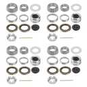 4 Sets 25580 14125A Boat Trailer Axles Bearing Kits, Grease Seals,Spindle Nuts, 2.72" Dust Caps and Rubber Plugs, Cotter Pins, Washers for 5200-7000 lb.Tandem Axles #D42 Spindle