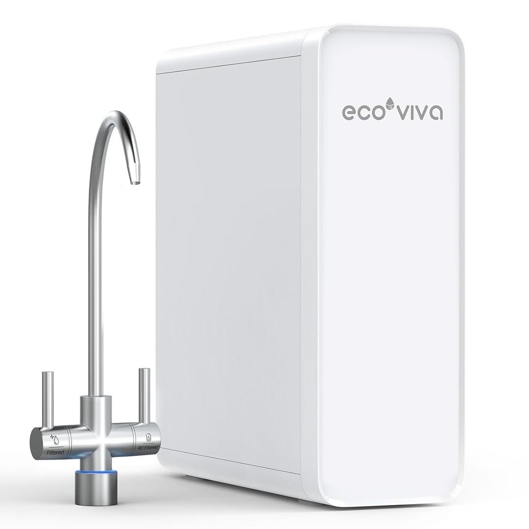 RO600 Under Sink Reverse Osmosis Water Filter System & PCT Filter Replacement. White