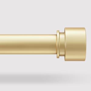 Gold Long Curtain Rod for Windows 72 to 144 Inch(6-12 Feet), Heavy Duty 1" Diameter Adjustable Window Drapery Rod, Modern and Simple Decorative End Cap Finish, Brass (36"-144") Gold Long Curtain Rod for Windows 72 to 144 Inch(6-12 Feet), Heavy Duty 1" Diameter Adjustable Window Drapery Rod, Modern and Simple Decorative End Cap Finish, Brass (36"-144")