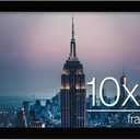 Frame Amo 10"x20" Black Modern Picture or Poster Frame, 1 inch Wide Border, Smooth Wrap Finish, Acrylic Face