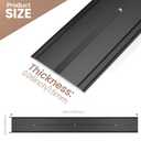 36" L x 4" W Aluminum Floor Transition Strip Metal Door Threshold, 0.1" H Flat Profile for Carpet Vinyl Wood Tile Concrete Flooring Gaps, Modern Doorway Protector Decoration(Black,5pcs)