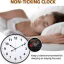 LEIKE Metal Large Wall Clock 24IN Black, Retro Silent Quartz Battery Operated, Decorative for Patio, Kitchen, Living Room, Bedroom, Pool