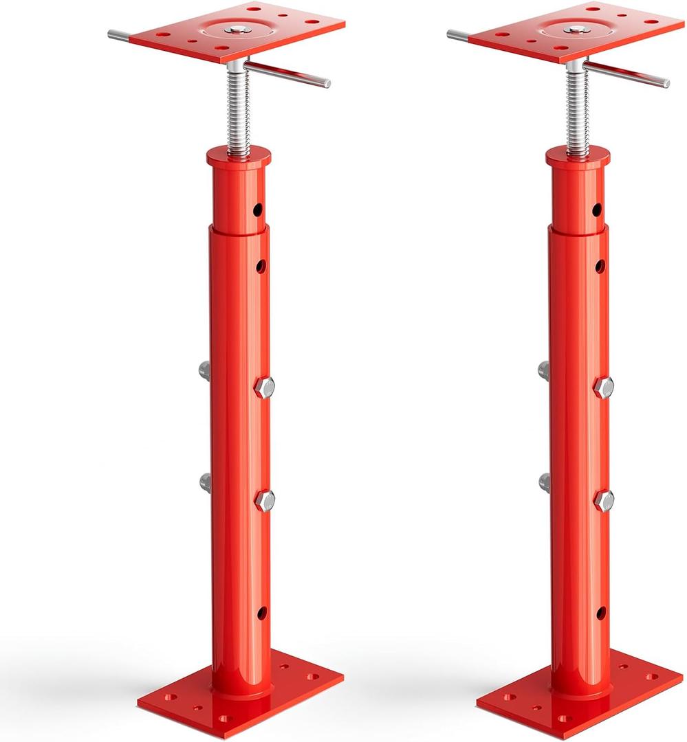 House Jacks for Leveling, 2 Pack House Floor Jack 19-36 Inch Adjustable Jack Post, 11023 lbs Heavy Duty House Jacks for Basement, Crawl Space, Foundation, Floor Joists, Porch & Roof Beam Support