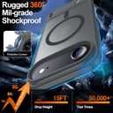 6 x MOZOTER for iPhone Air Case with Kickstand,[Compatible with MagSafe] [12FT Military Grade Protection] Slim Translucent Matte Shockproof Phone Case,6.5",Gray