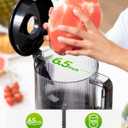 Cold Press Juicer Machine, 6.5" Large Feed Chute Masticating Extractor, Easy to Clean for Whole Fruits & Vegetables, High Yield