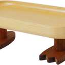Wood Key Tray for Entryway Table, Key Bowl, Jewelry Tray, Valet Tray with 2 Cute Duck Feet, for Rings, Wallet, Watch, Remote, Coin, Bracelets (Rectangle)