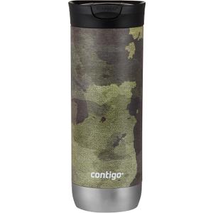 Contigo HuronTravel Mug Screw Cap Stainless Steel Drinking Cup (20oz, Camouflage)