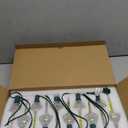 SUNSGNE Christmas Bubble Lights, 8.8Ft Vintage Bubble Lights with 10 Gold Glitter Bulbs(1 Spare), C7/E12 Candelabra Base, Gold Christmas Light, Green Wire