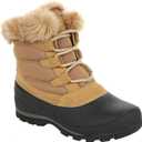 Northside Women's Shiloh Cold Weather Insulated Winter Snow Boots for Women- Synthetic Suede and Quilted Nylon Upper Faux Fur Collar, Side Zipper, Removable EVA Insole, Waterproof Shell (8, Gingerbread)