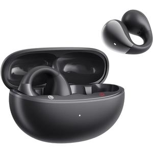 QCY Crossky C30 Open Ear Headphones Wireless Bluetooth, Clip-On Earbuds with 4 ENC Noise Cancelling Mic, Stable Fit, Dual Connection, EQ Customized, Sports Earphones for Workout/Running