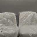 COLAMY Bar Stools Set of 2, 26.18" Counter Height Swivel Stools with Thick Padded Seat, Adjustable Footrest & 360° Rotation, Soft Fabric Upholstery for Kitchen Island/Home Bar/Cafe, Beige