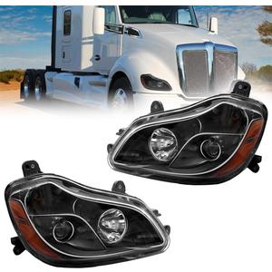 Headlight Assembly Pair Fit for Kenworth T680 2013-2021